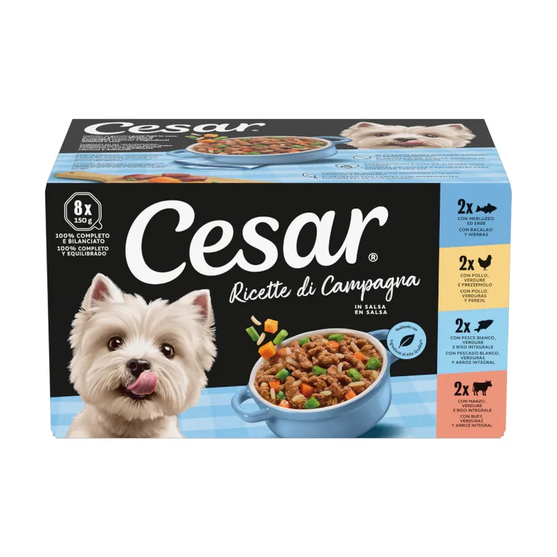 Cesar 8 tarrinas x 150 g Recetas Campesinas en salsa tarrina