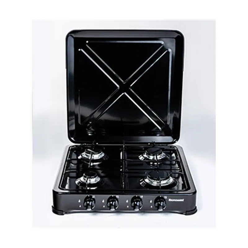 Ravanson K-04TB hobs Negro Encimera de gas 4 zona s