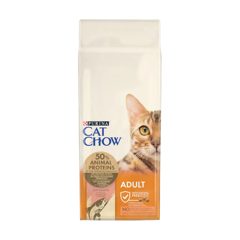 Cat 15 kg Chow Adult Salmón Pienso
