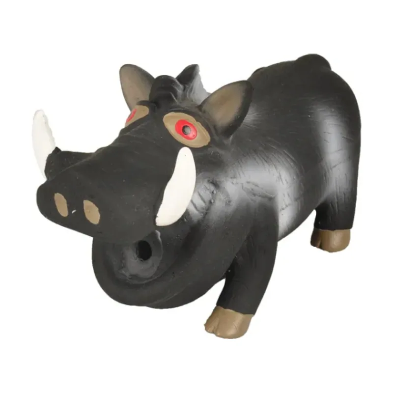 Flamingo Squeaky Jabalí de Juguete Negro para perros