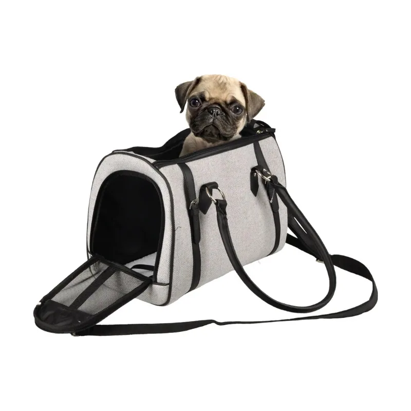 Flamingo Tatjana Bolsa Transportín Gris para perros