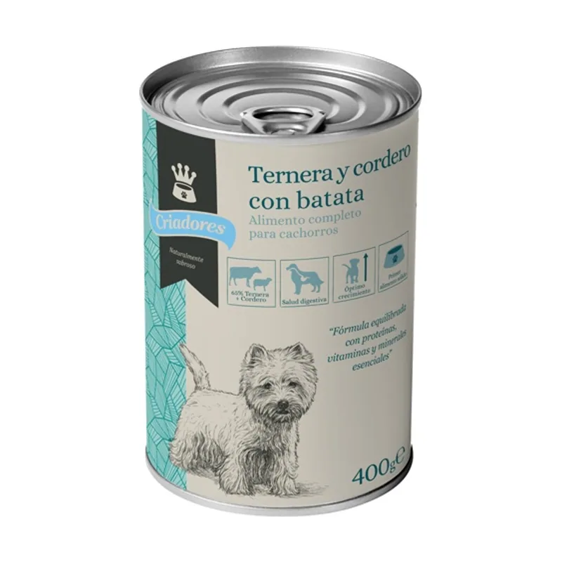 Criadores 12 latas x 400 g Ternera y Cordero lata para cachorros ¡Pack ahorro!