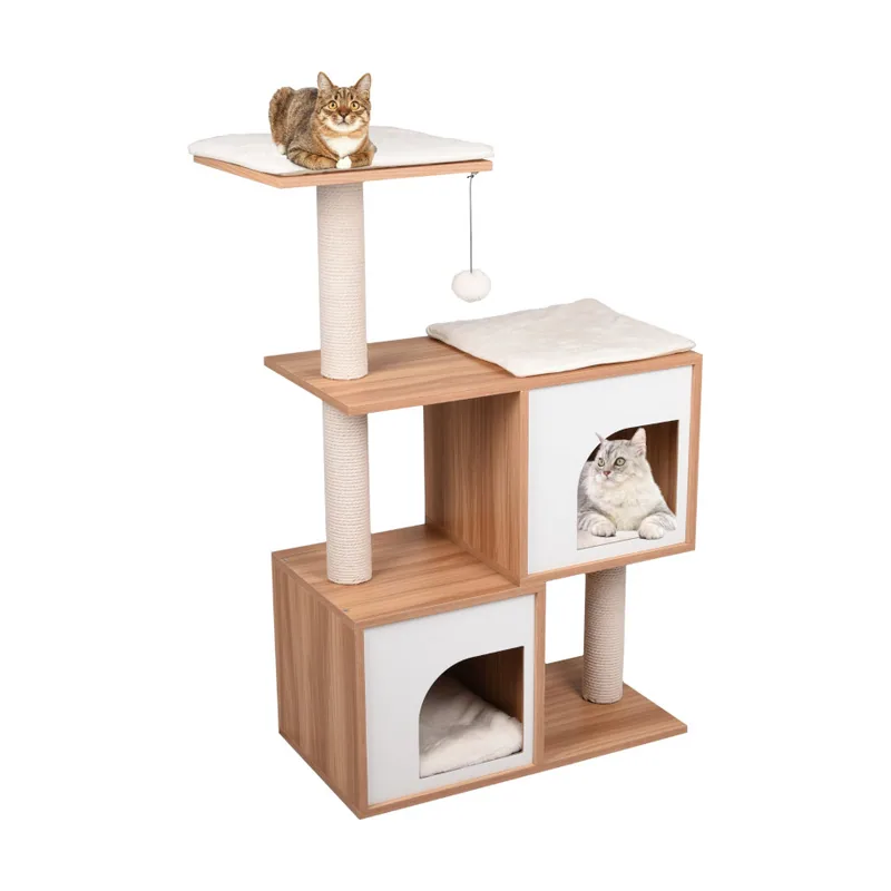 Flamingo Árbol Rascador Dana Beige y Blanco para gatos