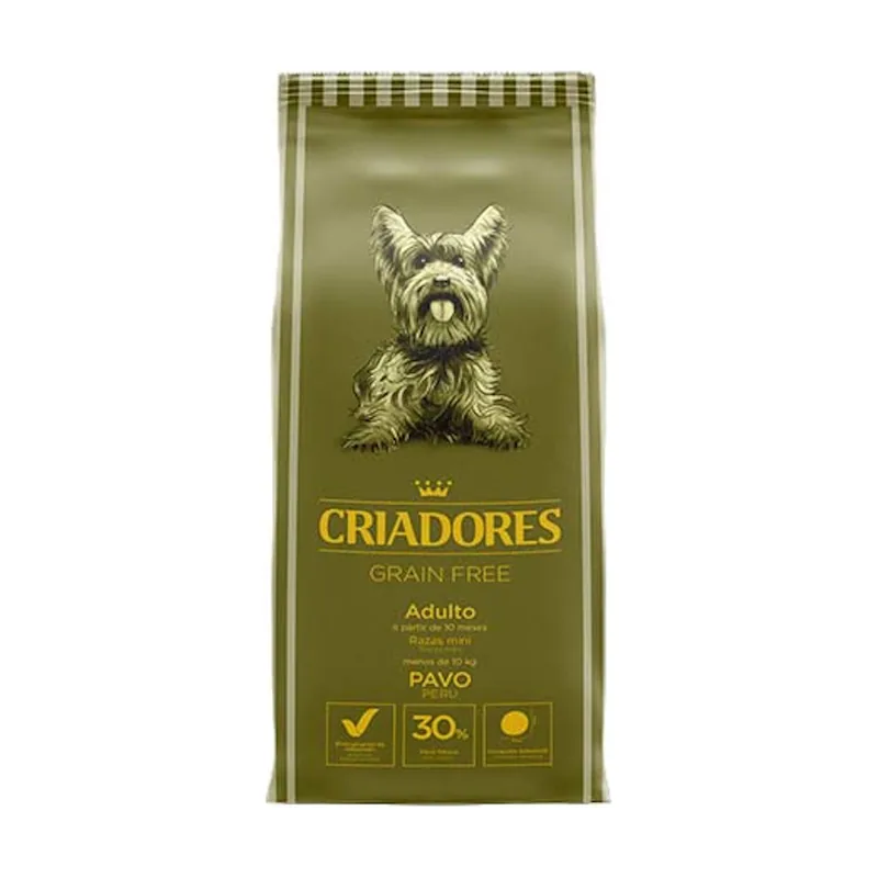 Criadores 2.5 kg Adulto Grain Free Pavo pienso para perros de razas mini