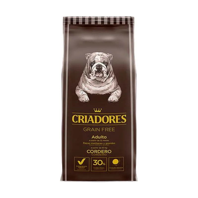 Criadores 2.5 kg Adulto Grain Free Cordero pienso para perros de raza mediana y grande