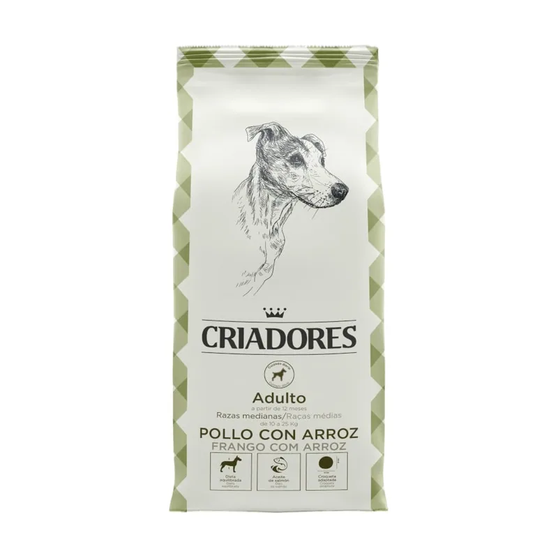 Criadores 3 kg Adulto Pollo y Arroz pienso