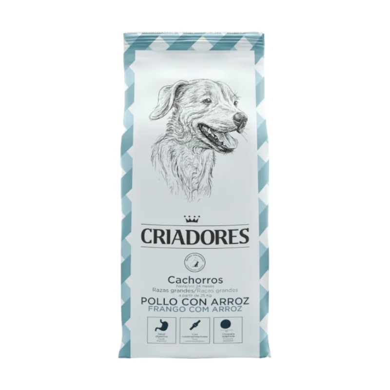 Criadores 3 kg Pollo y Arroz pienso para cachorros de razas grandes