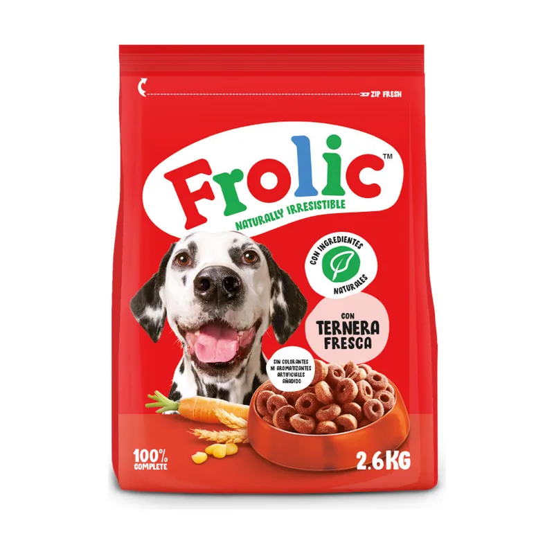 Frolic 2.6 kg Pienso Semihúmedo para Perros Adultos Sabor Ternera
