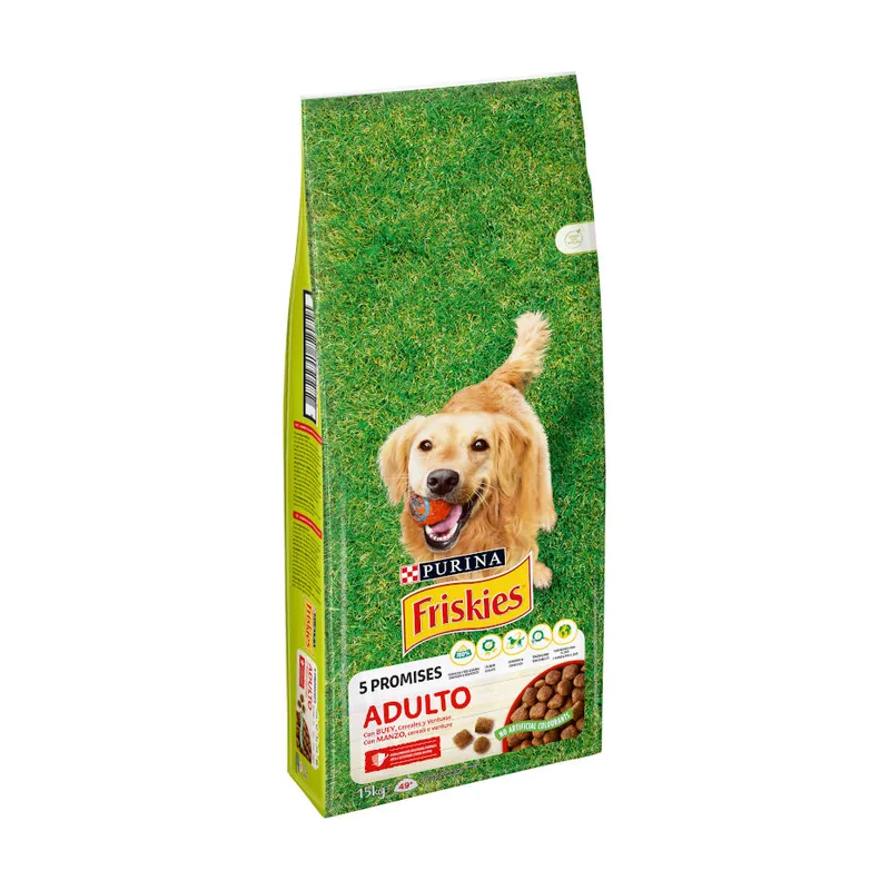 Friskies 15 kg Adult Buey y Verduras pienso