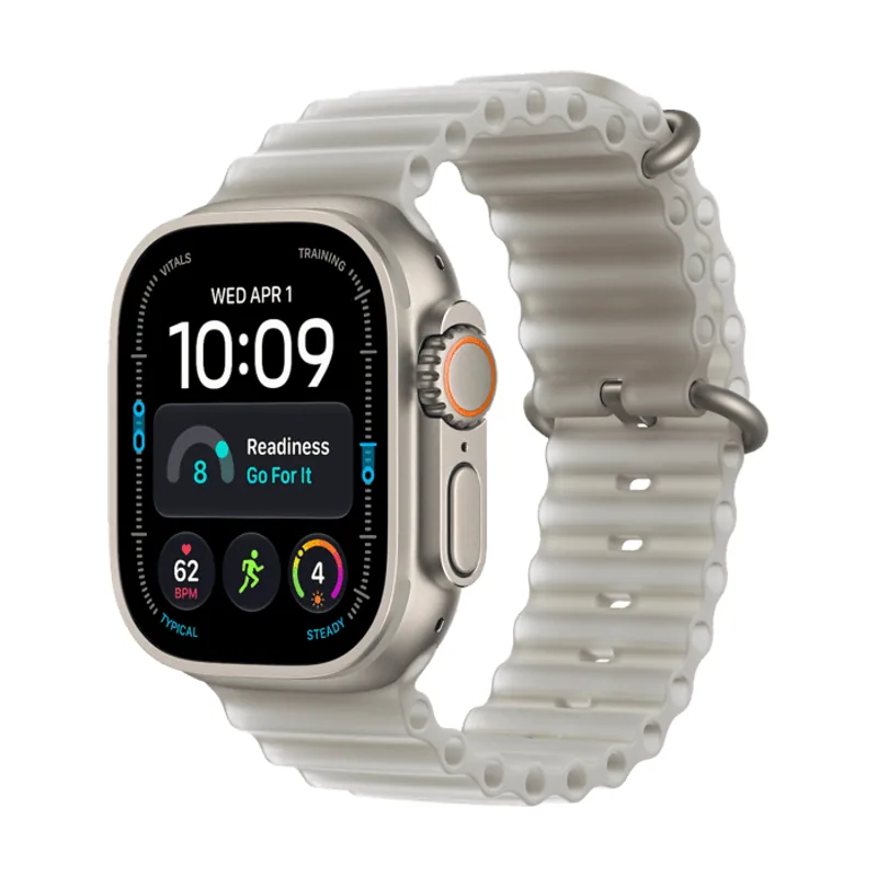 Watch U4 +Cell Natural Titanium Case With Translucent Grey Ocean Band