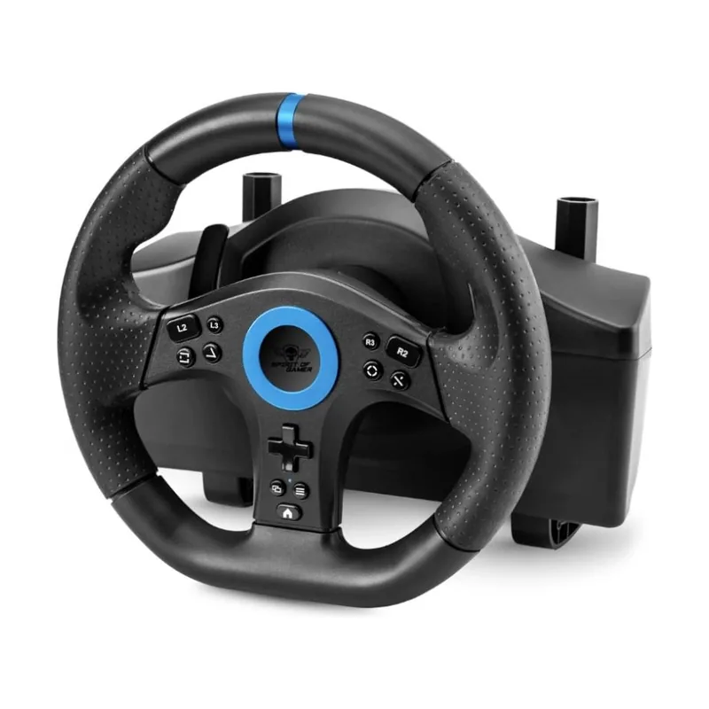 RACE Wheel PRO 5, Volante Gaming Compatible con PS5, PS4, Xbox Series X|S, Xbox One, Switch 1/2, PC, 11 Botones, Paletas, Ángulo de Rotación de 270°, Doble motor de Vibración