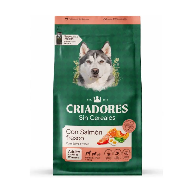 Criadores 2.5 kg Adulto Grain Free Salmón pienso para perros de razas medianas y grandes