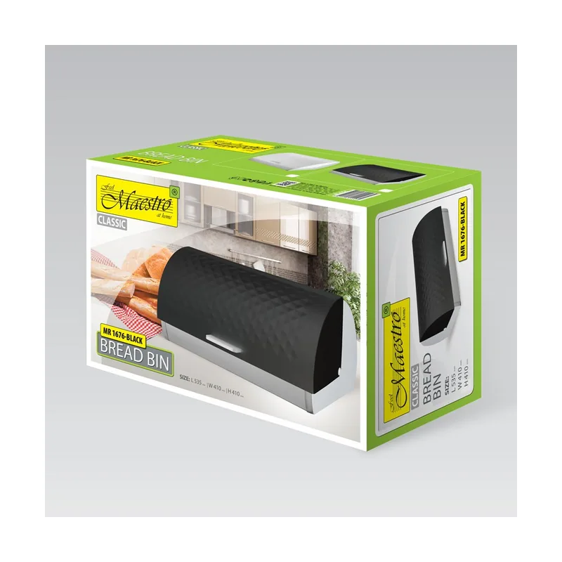 MR-1576 Panera de acero inoxidable con tapa deslizante