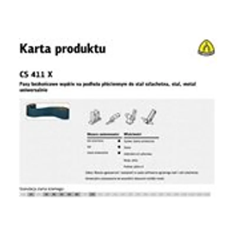 Klingspor Cinta abrasiva sin fin para herramientas eléctricas CS411X