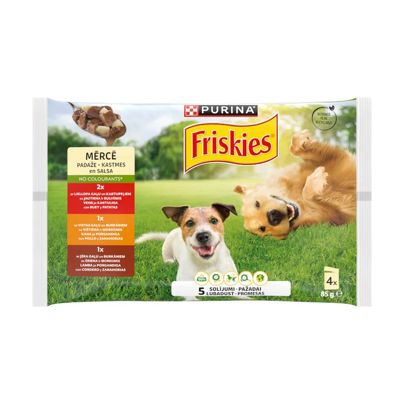 Friskies 4 sobres x 85 g Carne en Salsa sobre