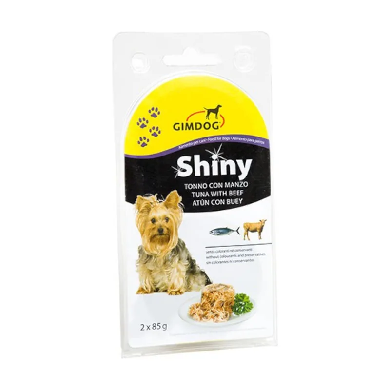 GimDog 2 latas x 85 g Shiny atún y buey