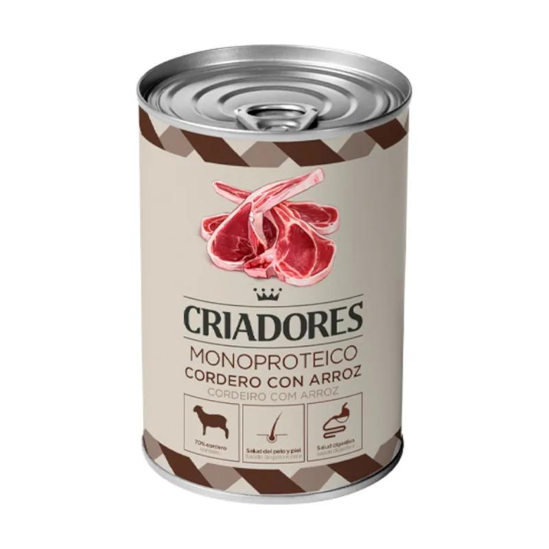 Criadores 400 g Monoproteico Cordero y Arroz lata