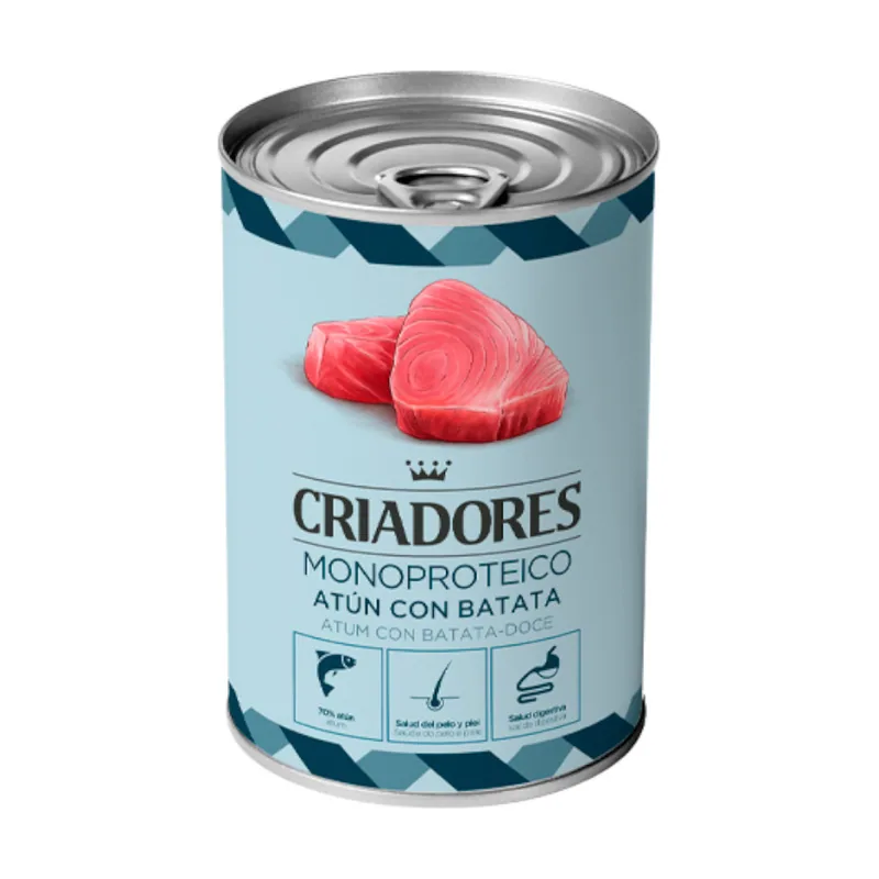 Criadores 400 g Monoproteico Atún y Batata lata