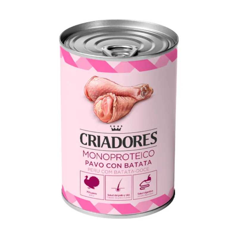 Criadores 400 g Monoproteico Pavo y Batatas lata