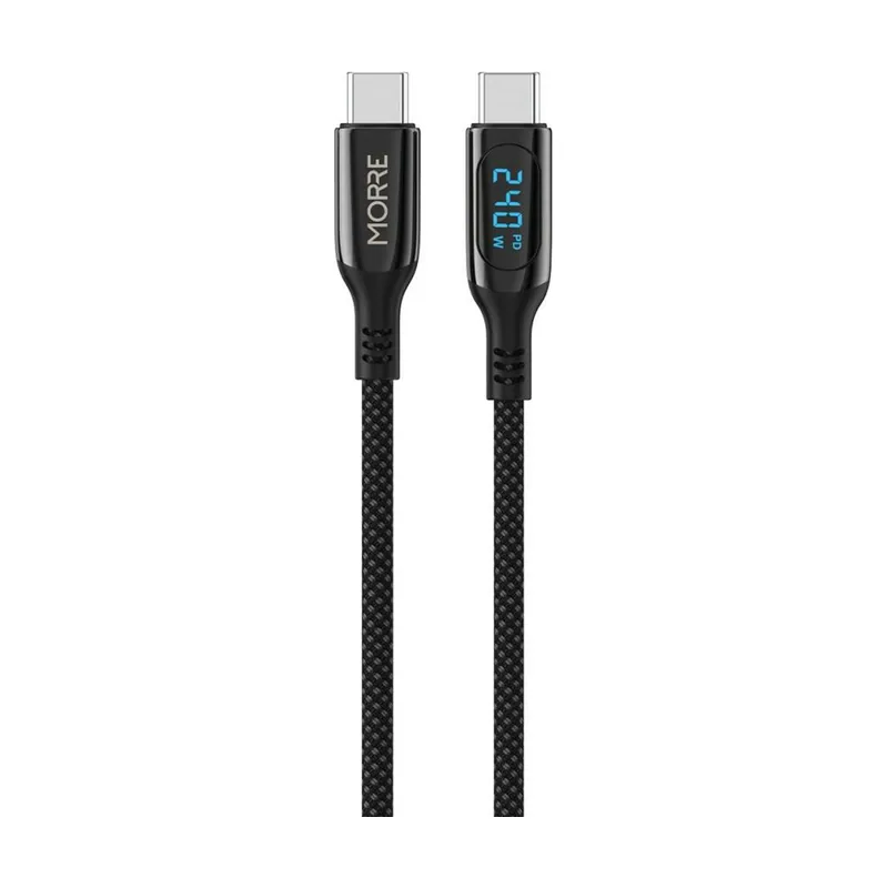 Morre kabel do ładowarki usb-c 240w 2m z wyświetlaczem led