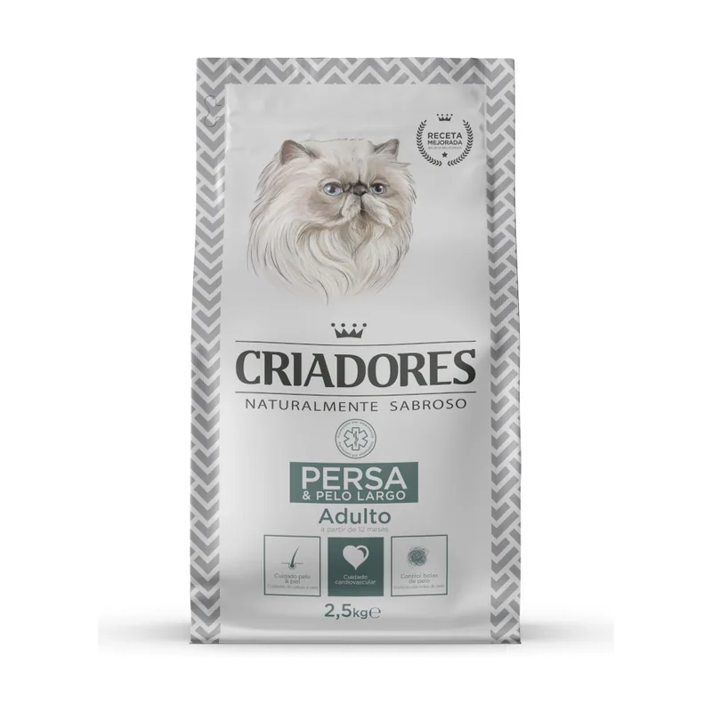 Criadores 2.5 kg Adulto Persa y pelo largo pienso