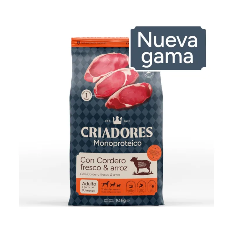Criadores 2.5 kg Monoproteico Adulto con Cordero pienso