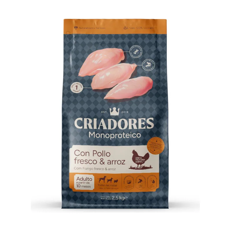 Criadores 10 kg Monoproteico Adulto con Pollo pienso