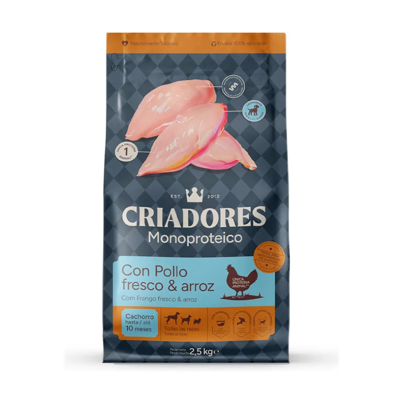 Criadores 2.5 kg Monoproteico Puppy con Pollo pienso