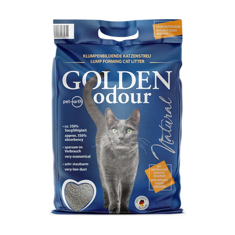 Golden Grey 14 kg Golden Odour Arena Aglomerante Absorbe Olores para gatos