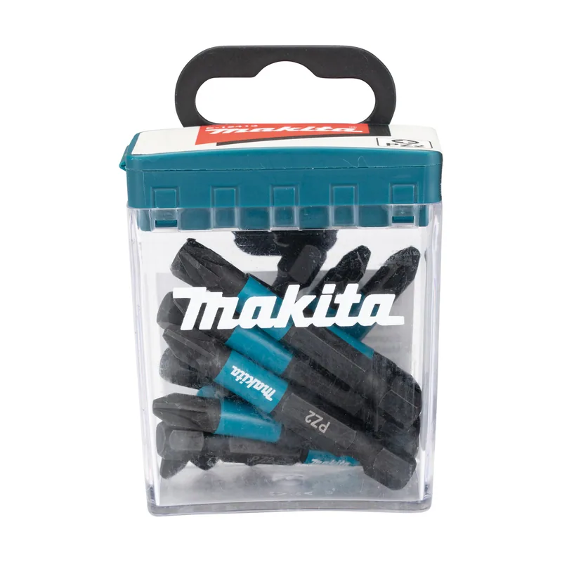 Makita Juego de puntas de impacto PZ2 de 50 mm con estuche tipo Flip Top de 10 piezas