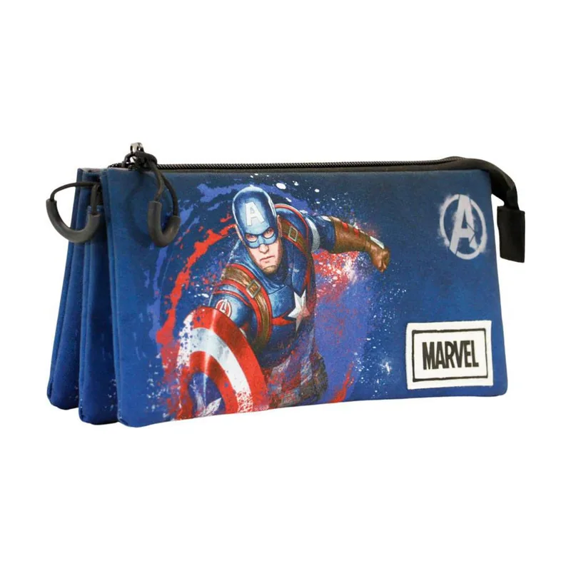 Marvel Capitán América Full-Estuche Portatodo Triple FAN