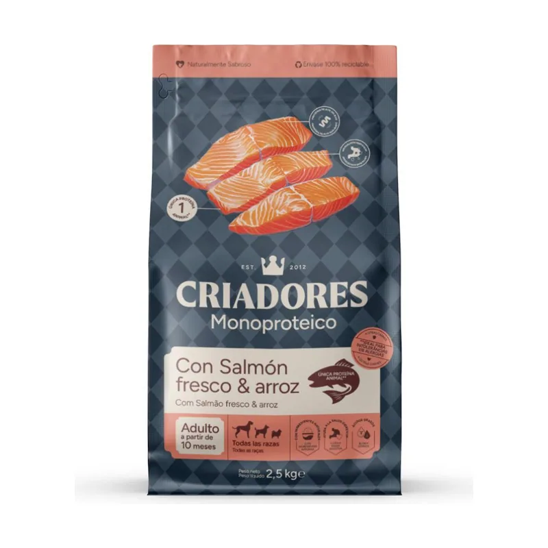 Criadores 2.5 kg Monoproteico Salmón Pienso