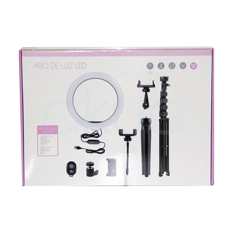Lámpara Aro Luz Led 26cm sobremesa - Pollié