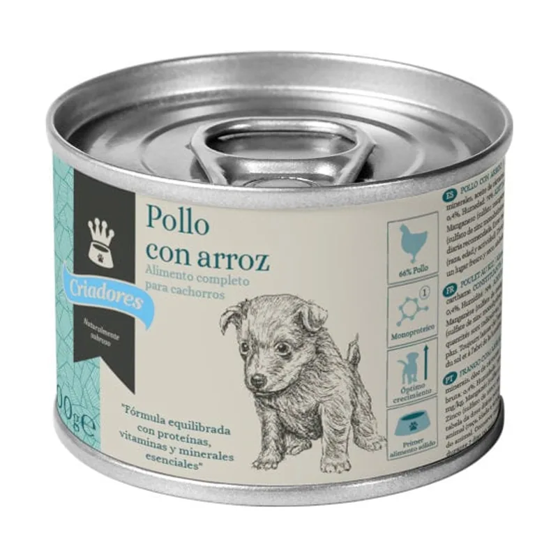 Criadores 200 g Pollo con Arroz lata para cachorros