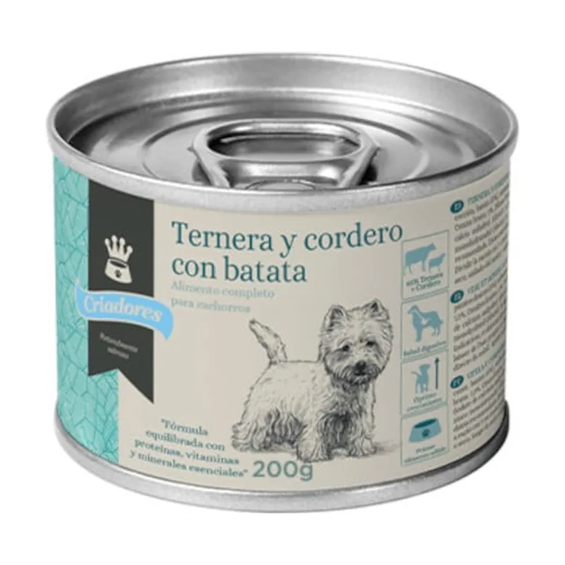 Criadores 200 g Ternera y Cordero lata para cachorros
