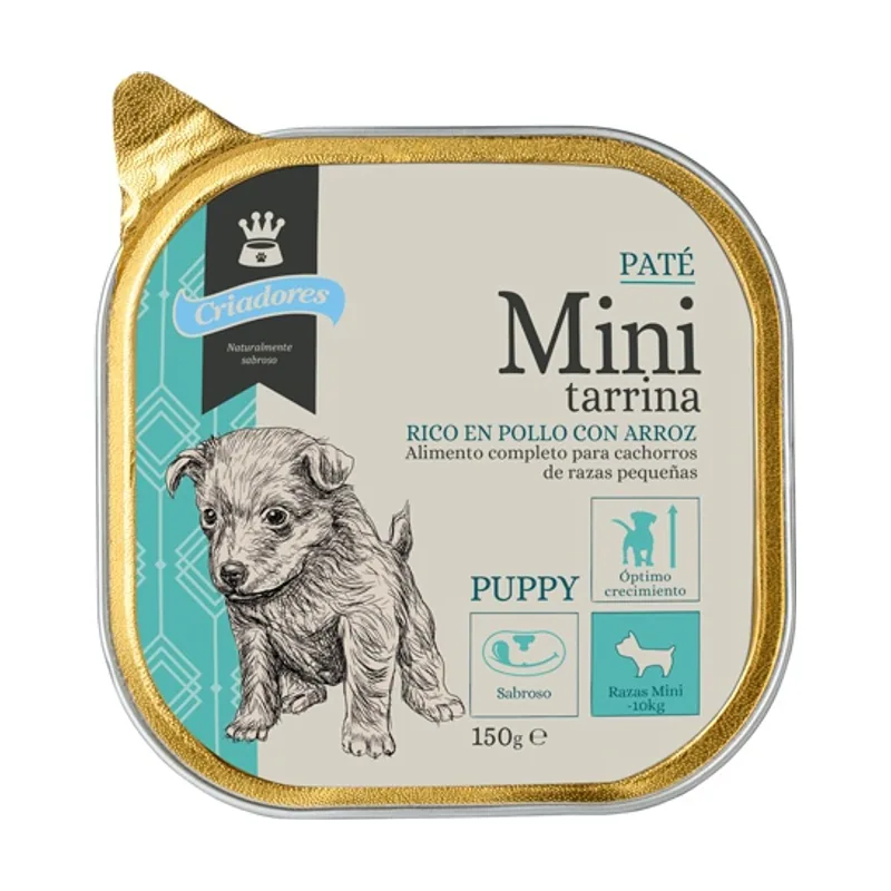 Criadores 150 g Mini Pollo y Arroz en paté para cachorros