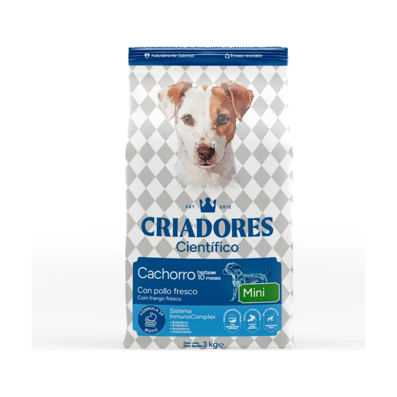 Criadores 3 kg Científico Mini Pienso Pollo para cachorros