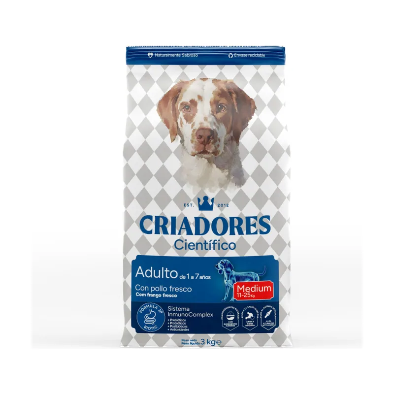 Criadores 3 kg Científico Adulto Medium Pienso Pollo