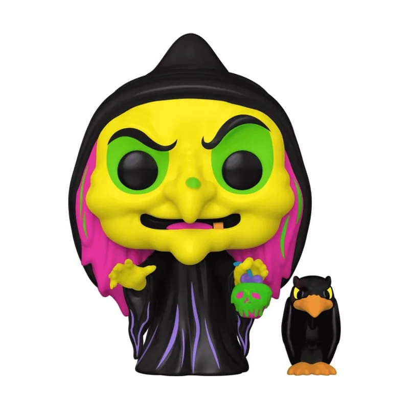 Snow white pop & buddy! animation vinyl figura disguised evil queen with raven exclusive 9 cm
