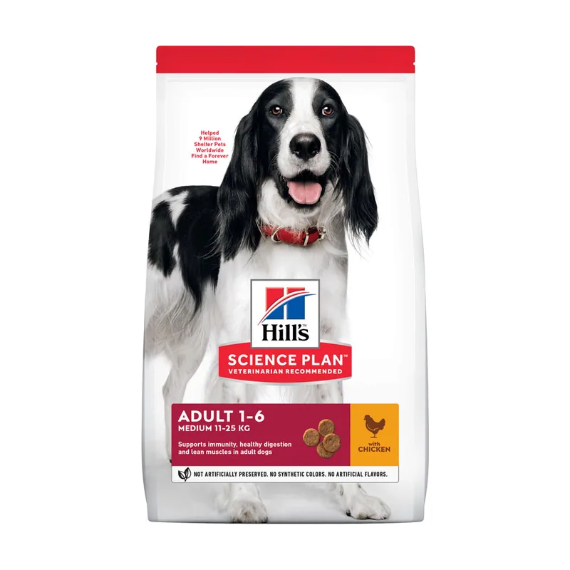 Hill's 2 x 14 kg Science Plan Adult Medium Pollo pienso
