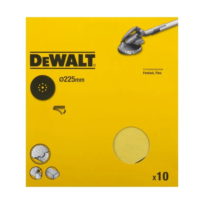 Stanley Dewalt krążek 225mm p 60 9 otworów 10szt.