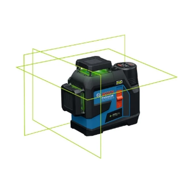 Nivel láser GLL 12V-100-33 CG de Professional (tres láseres verdes de 360°