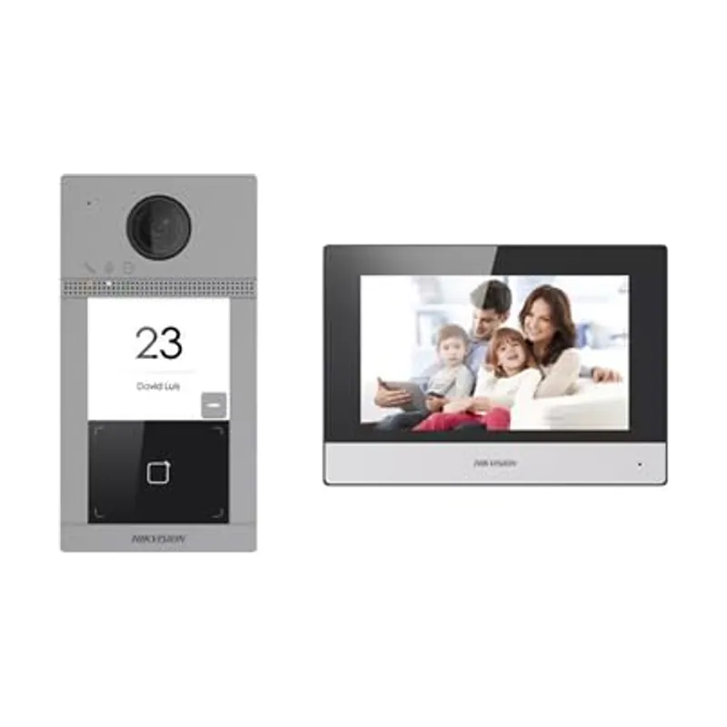 Hikvision Kit de videoportero IP para chalet o Vivienda. botón único de Llamada. DS-KIS604-S C O-STD Europe BV