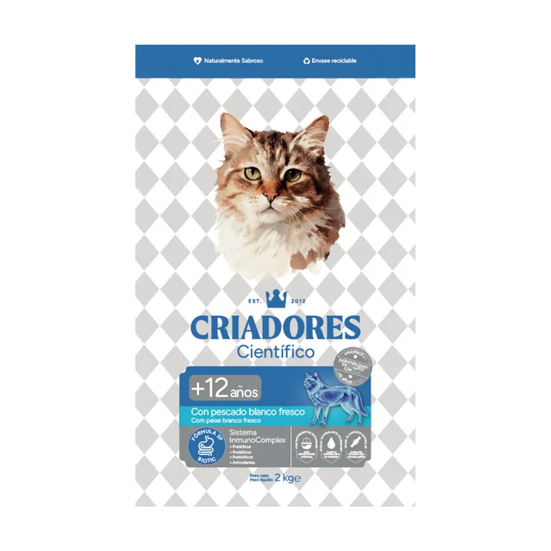 Criadores 2 kg Científico Senior +12 Pescado pienso