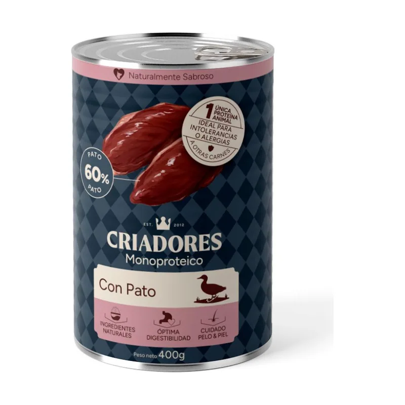 Criadores 400 g Monoproteico Pato Lata