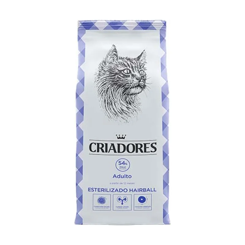 Criadores 7 kg Adulto Esterilizados Hairball pienso
