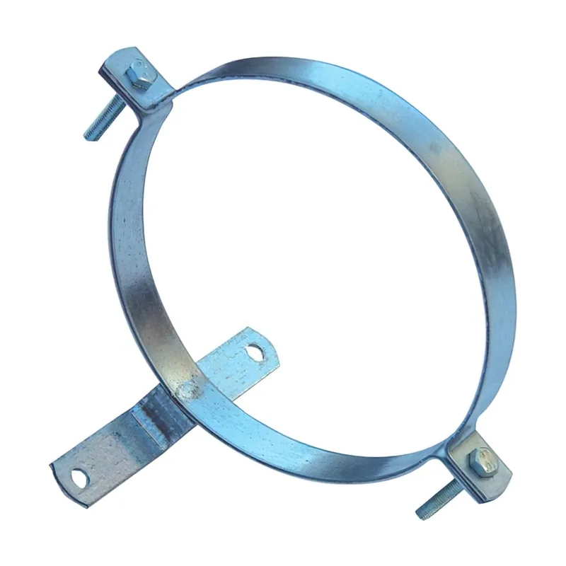 Abrazadera Para Tubo Estufa Galvanizado Con Soporte 100 mm.