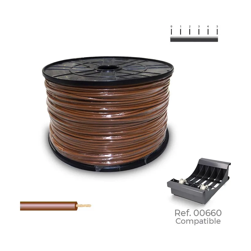 Cable Eléctrico Unifilar Marrón 400 m h07z1-k Bobina