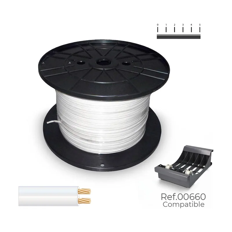 Cable Paralelo Blanco 300 m Bobina
