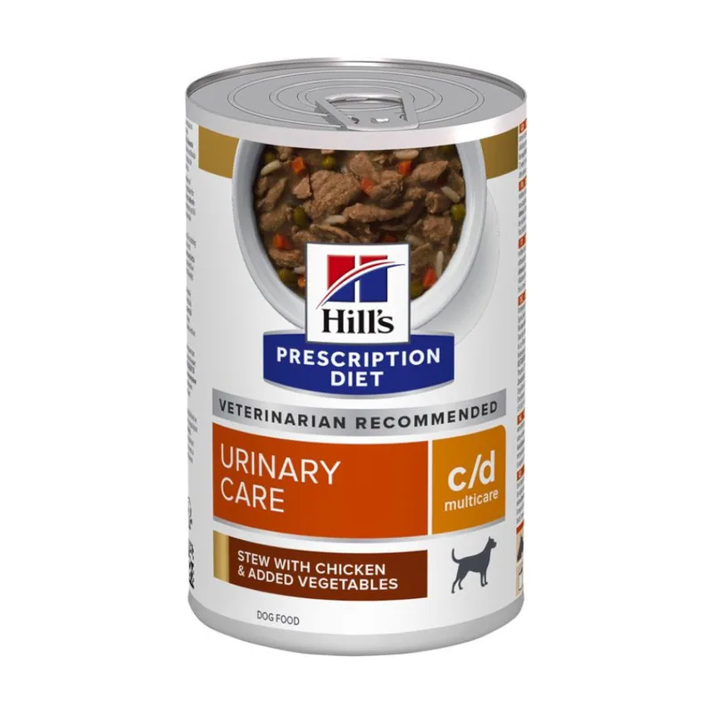 Hill's 354 g Prescription Diet Urinary Care c/d Estofado de Pollo y Verduras lata para perros